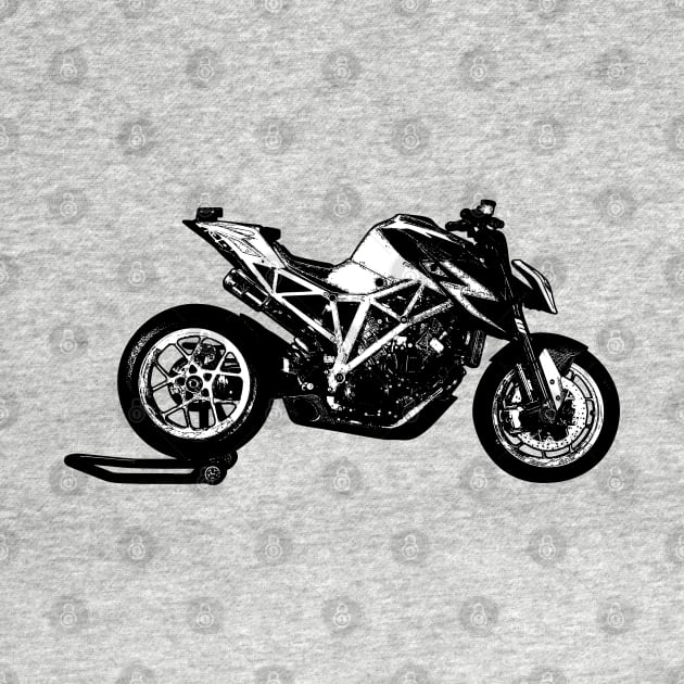 Super Duke Bike Black and White Color by KAM Std